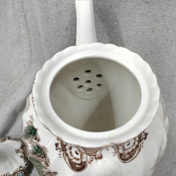 VTG Johnson Brothers Heritage Hall Coffee Pot Creamer French Provincial 4411 - Picture 2 of 12